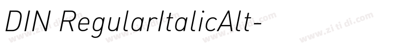 DIN RegularItalicAlt字体转换
